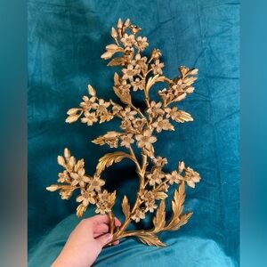 Syroco Flowering Tree Branch Vintage Eclectic Wall Hanging Decor